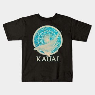 Humpback Whales Shield of Kauai Kids T-Shirt